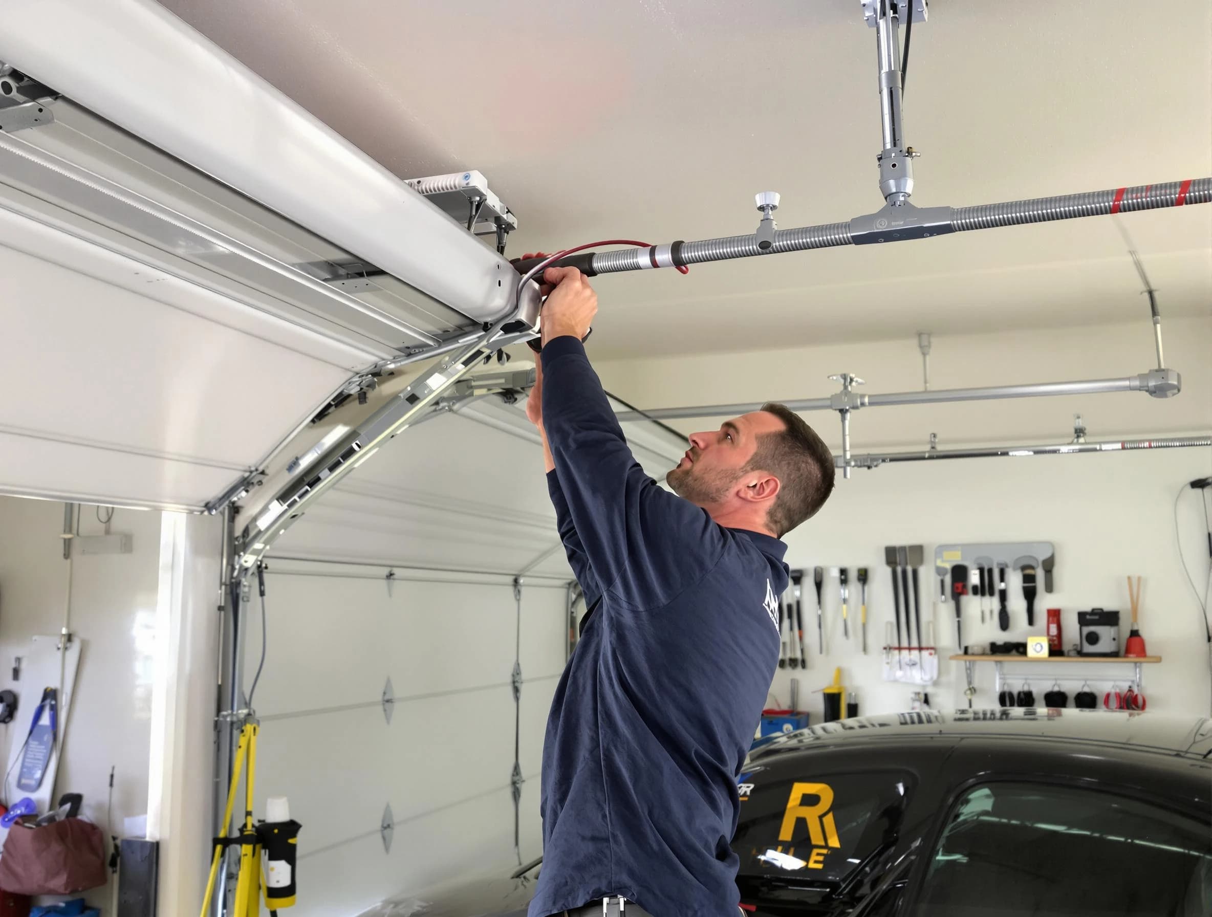 Montevallo Garage Door Repair technician performing garage door cable repair in Montevallo