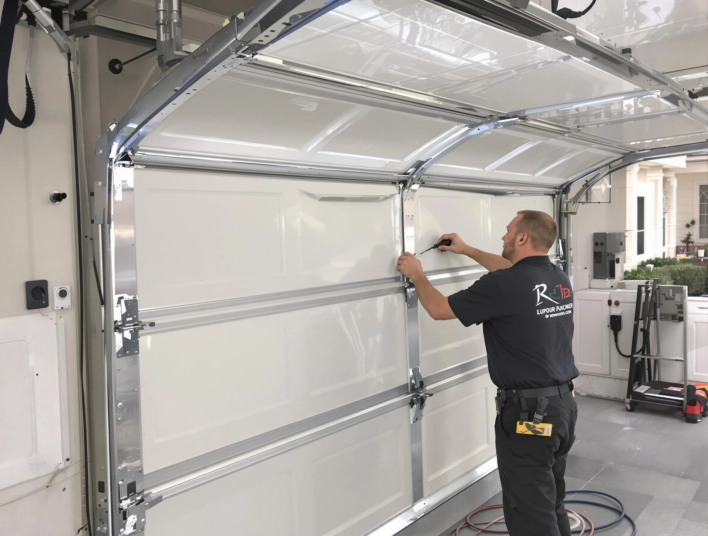 Montevallo Garage Door Repair professional performing panel repair in Montevallo