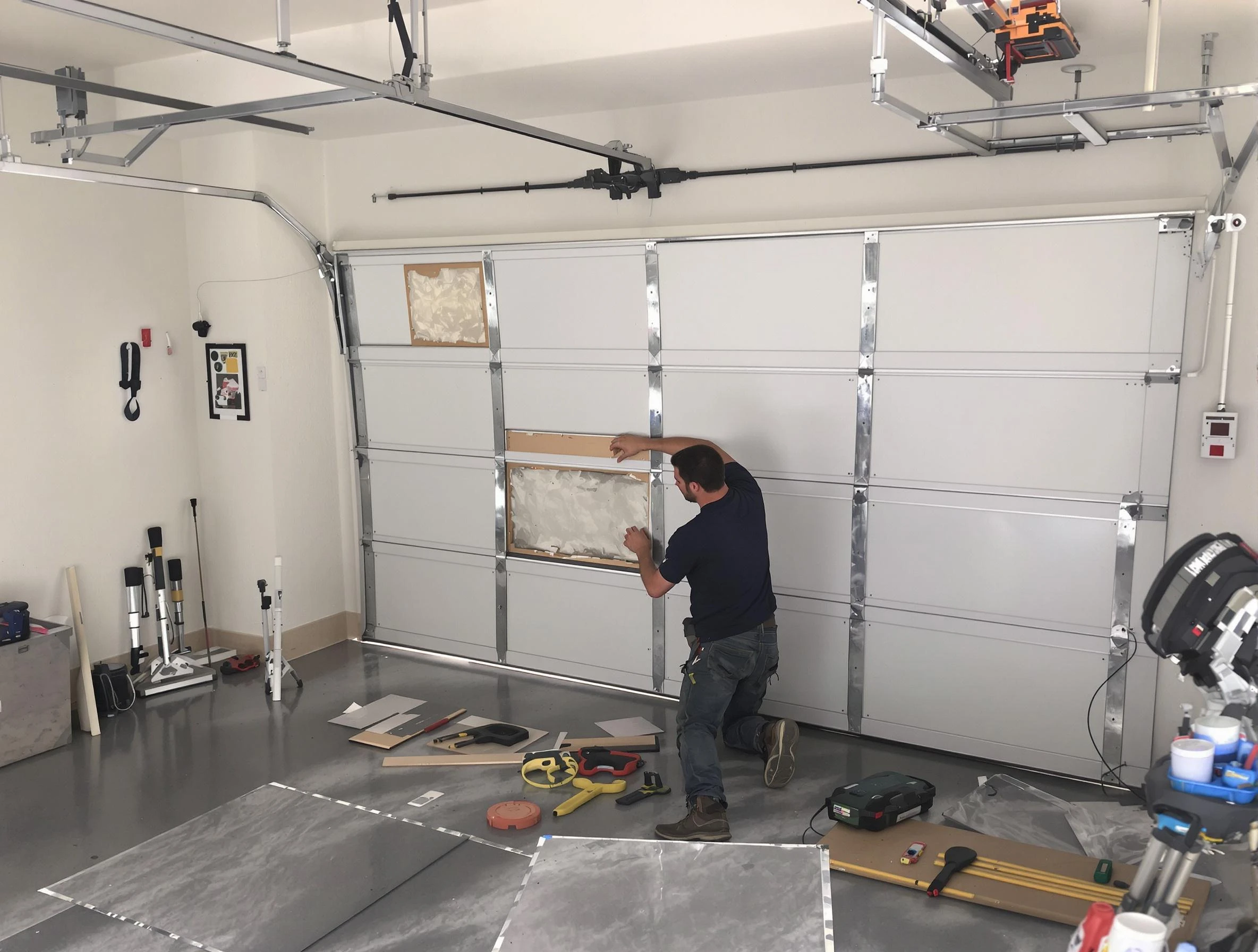 Garage Door Panel Repair in Montevallo
