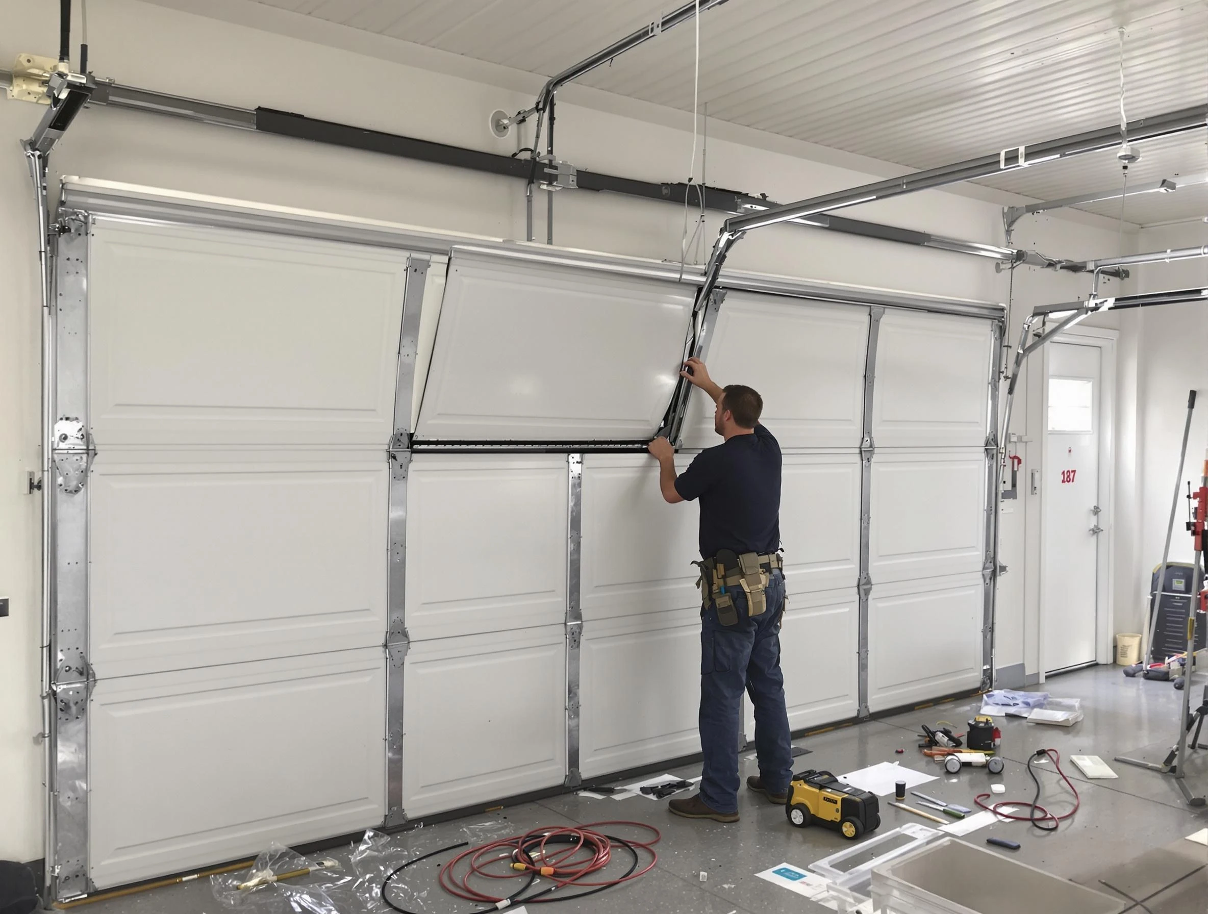 Garage Door Section Replacement in Montevallo